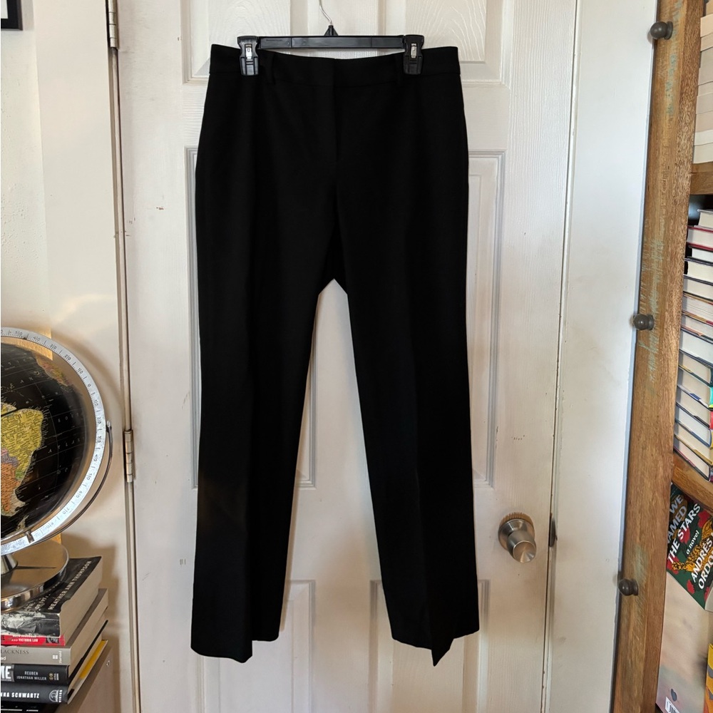 Talbots Curvy Straight Leg Black Trousers Size 8
